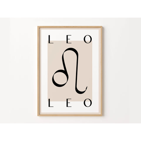 Leo Zodiac Star Sign / Horoscope A4 Art Print