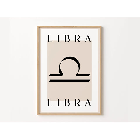 Libra Zodiac Star Sign / Horoscope A4 Art Print