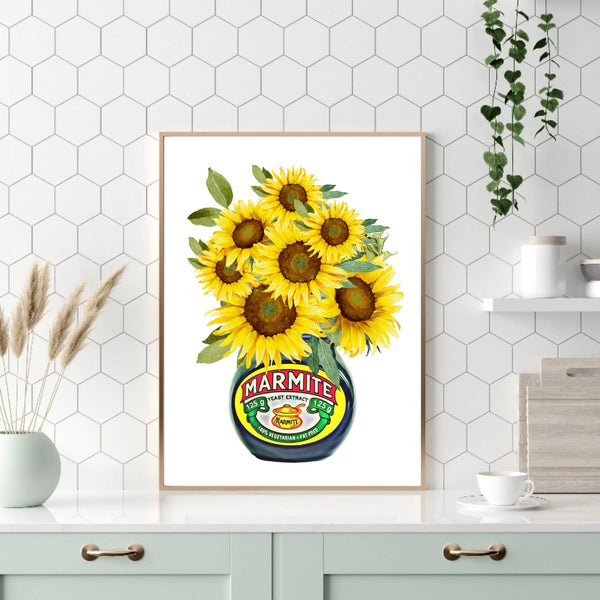 Marmite & Sunflower A4 Print